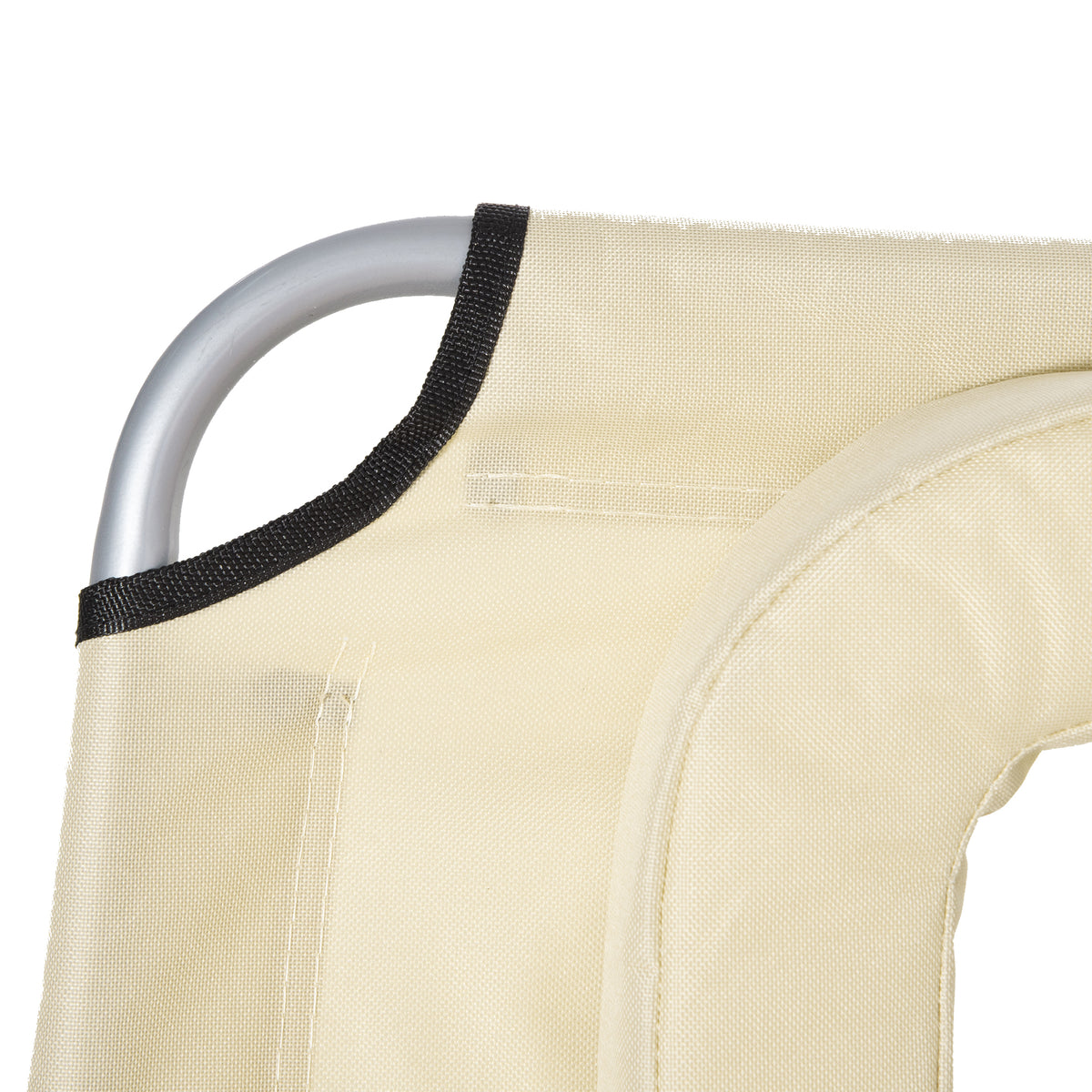 Tumbona Plegable Reclinable De Jardín Outsunny 182x56x24,5 Cm Beige_4