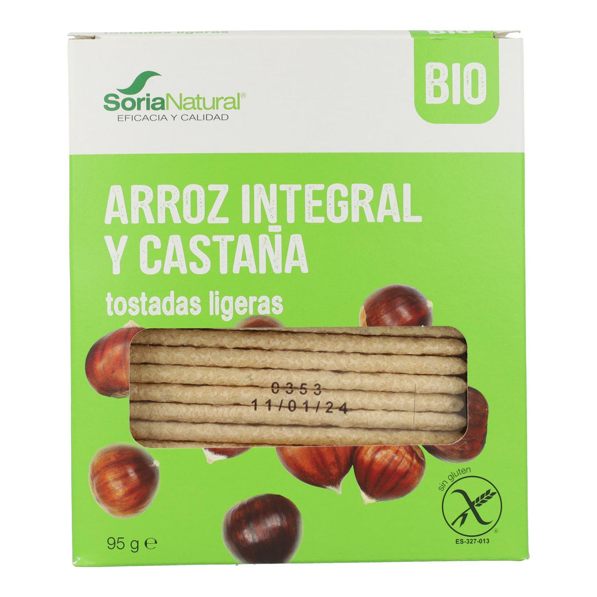 Tostadas Ligeras de Arroz y Castaña  Soria Natural 95 g