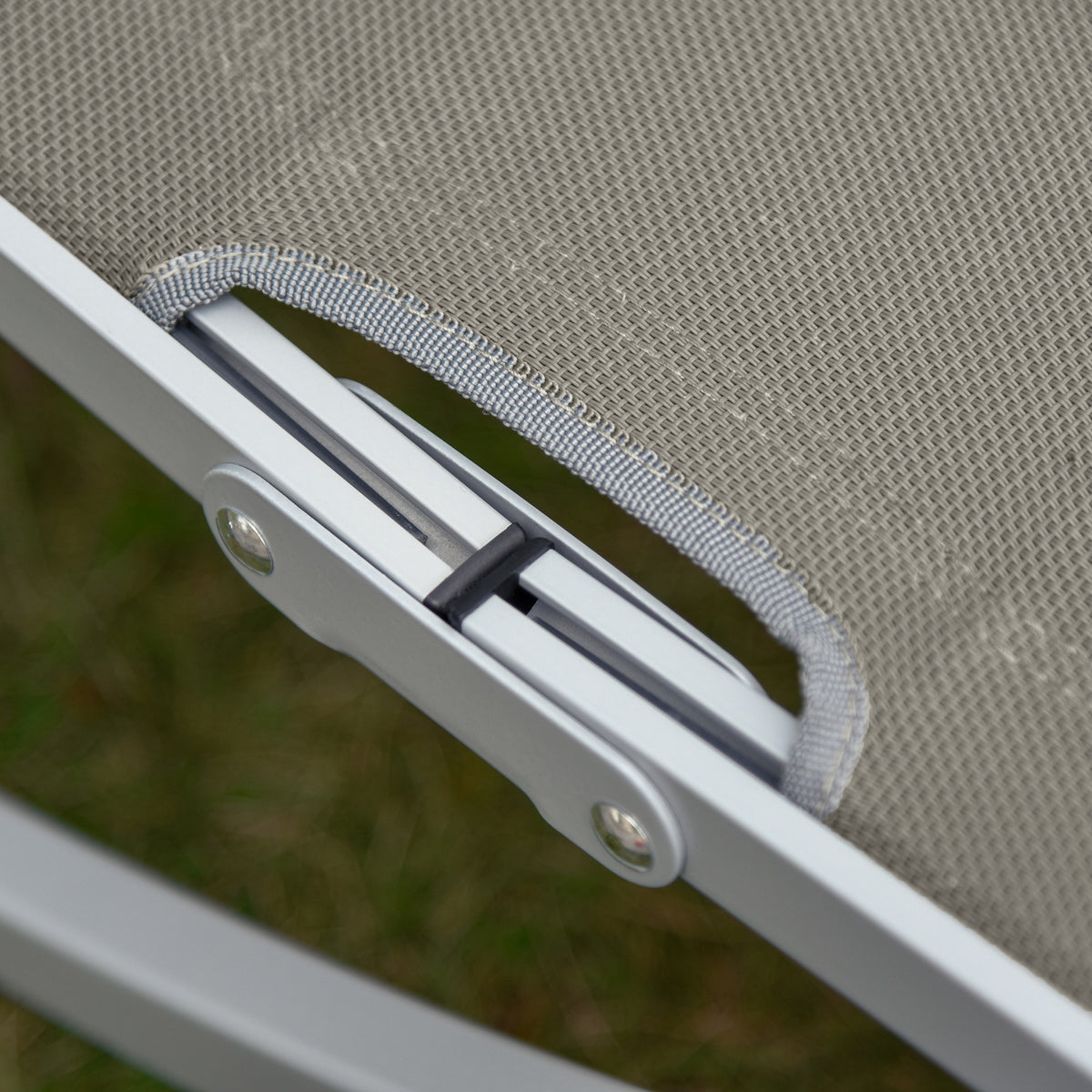 Conjunto De Tumbonas Outsunny Aluminio, Textilene Gris 165x61x63 Cm_4