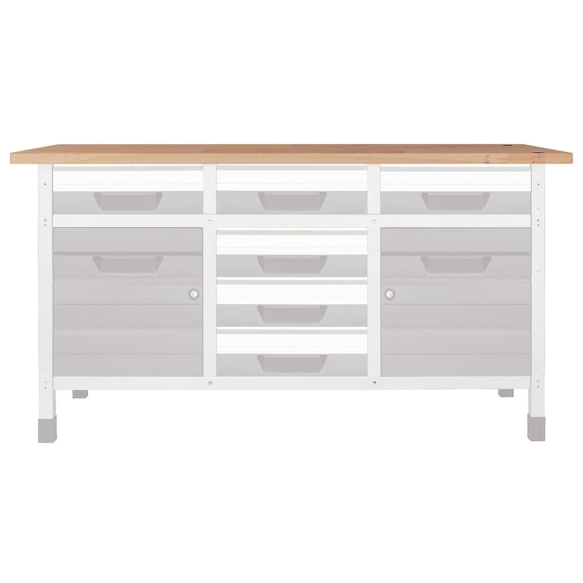 1 superficie de trabajo de haya S 650 x 650 x 30 mm Wolfcraft 6043000 S 650 x 650 x 30 mm