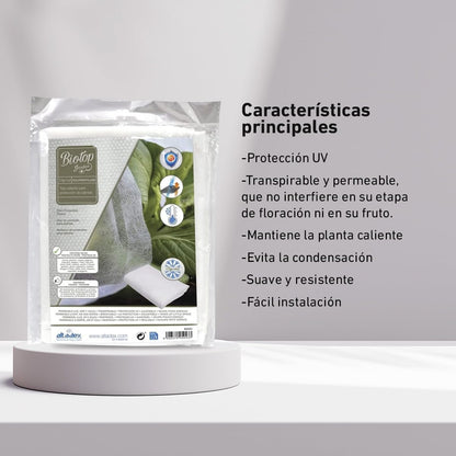 Tela protección de cultivos antiheladas Biotop 4 x 5 m 17 g/m²