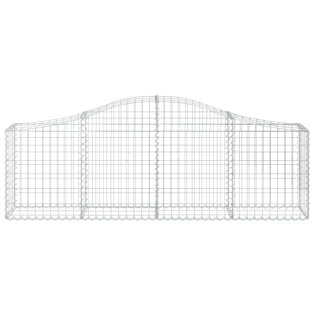 Cestas De Gaviones 9 Uds Forma De Arco Hierro 200x30x60/80 Cm_3