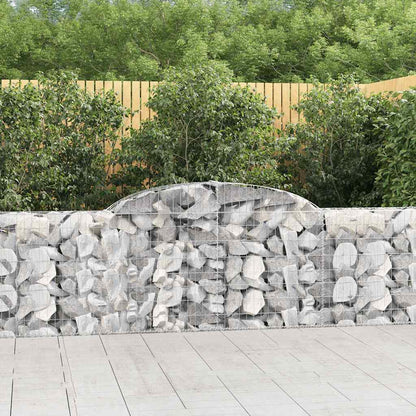 Cestas De Gaviones 12 Uds Forma De Arco Hierro 300x30x80/100 Cm_1