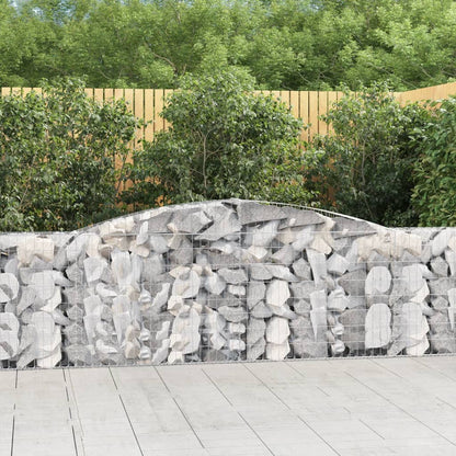 Cestas De Gaviones 7 Uds Forma De Arco Hierro 400x30x100/120 Cm_1