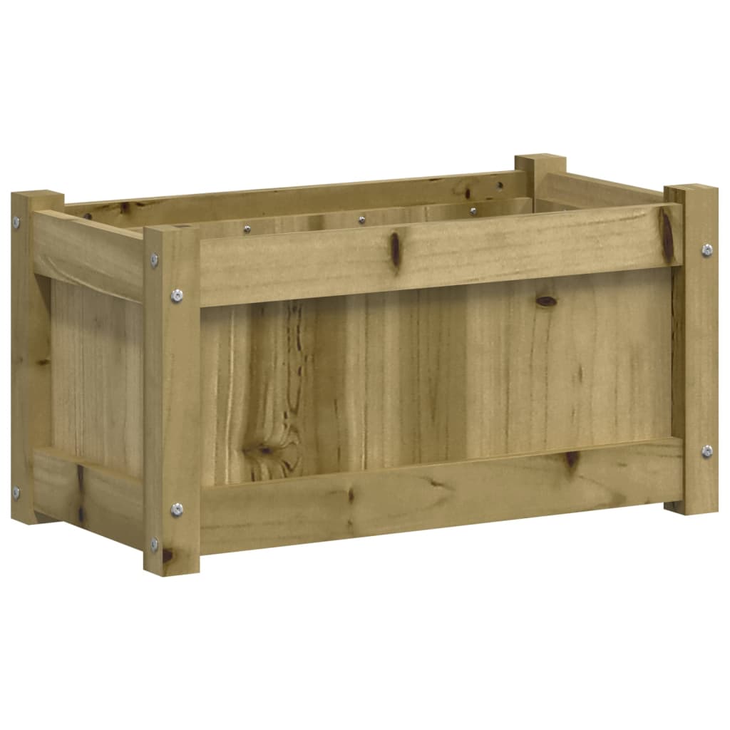 Jardinera De Madera De Pino Impregnada 60x31x31 Cm_0