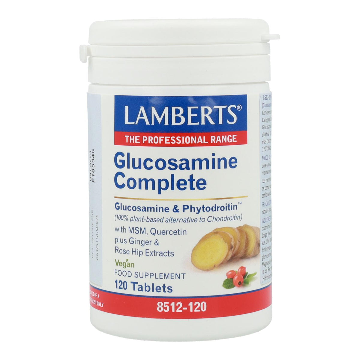 Glucosamina, Condroitina, MSM, Jengibre Lamberts, 120 tabletas