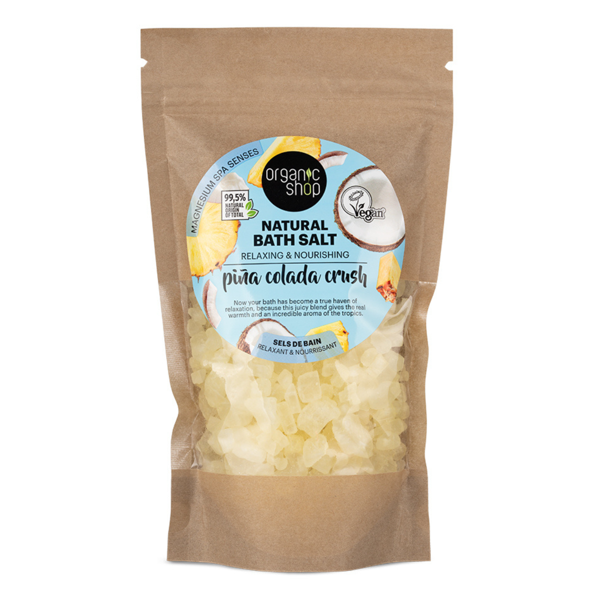 Sales de baño naturales piña colada crush Organic Shop 500 g