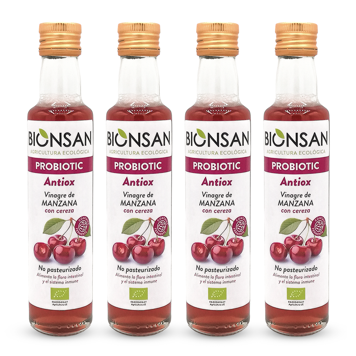 Pack 4 Vinagre De Manzana Con Cereza Eco Bionsan_0