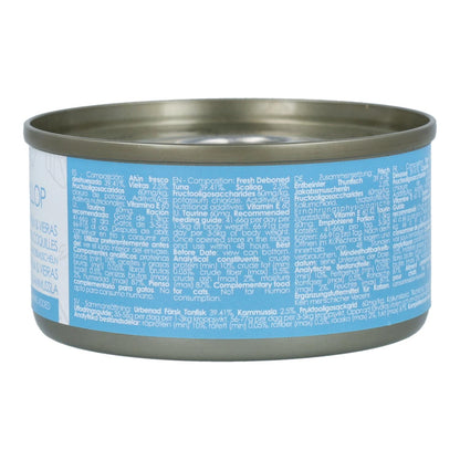 Kit Cat Lata Toppers - Atún &amp; Vieira 80 g Comida húmeda para gatos en gelatina