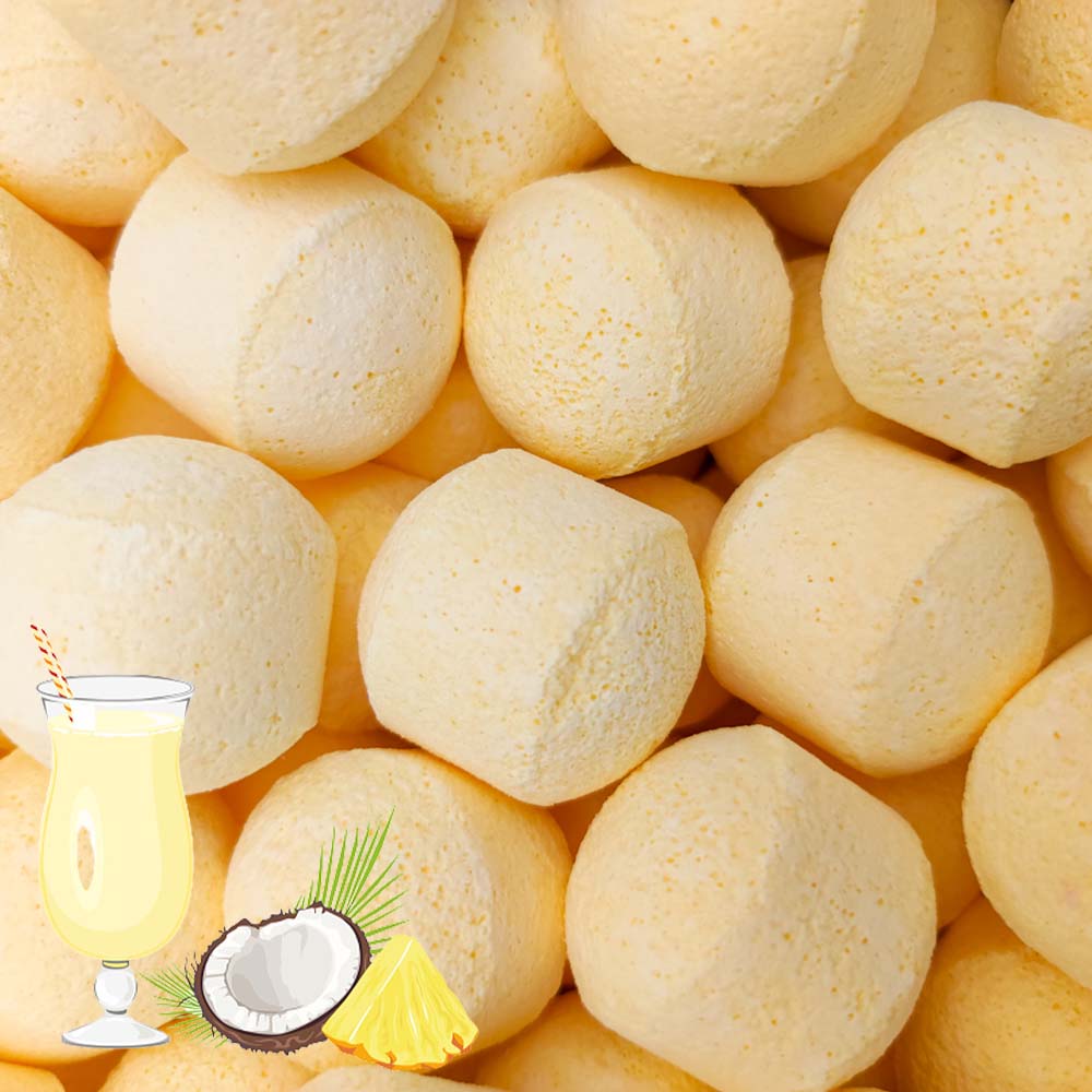 Pack 25 Bombitas Efervescentes. Alivian Pies Cansados, Refrescan E Hidratan - Pedicuras Y Manicuras - Aroma Piña Colada_2