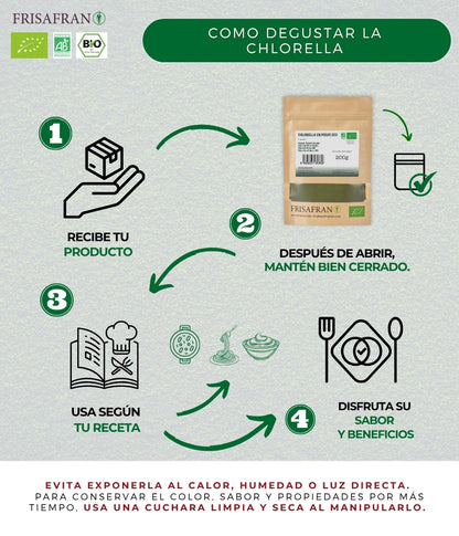 Chlorella Ecológica En Polvo - Calidad Y Sabor | Frisafran 200 G_2