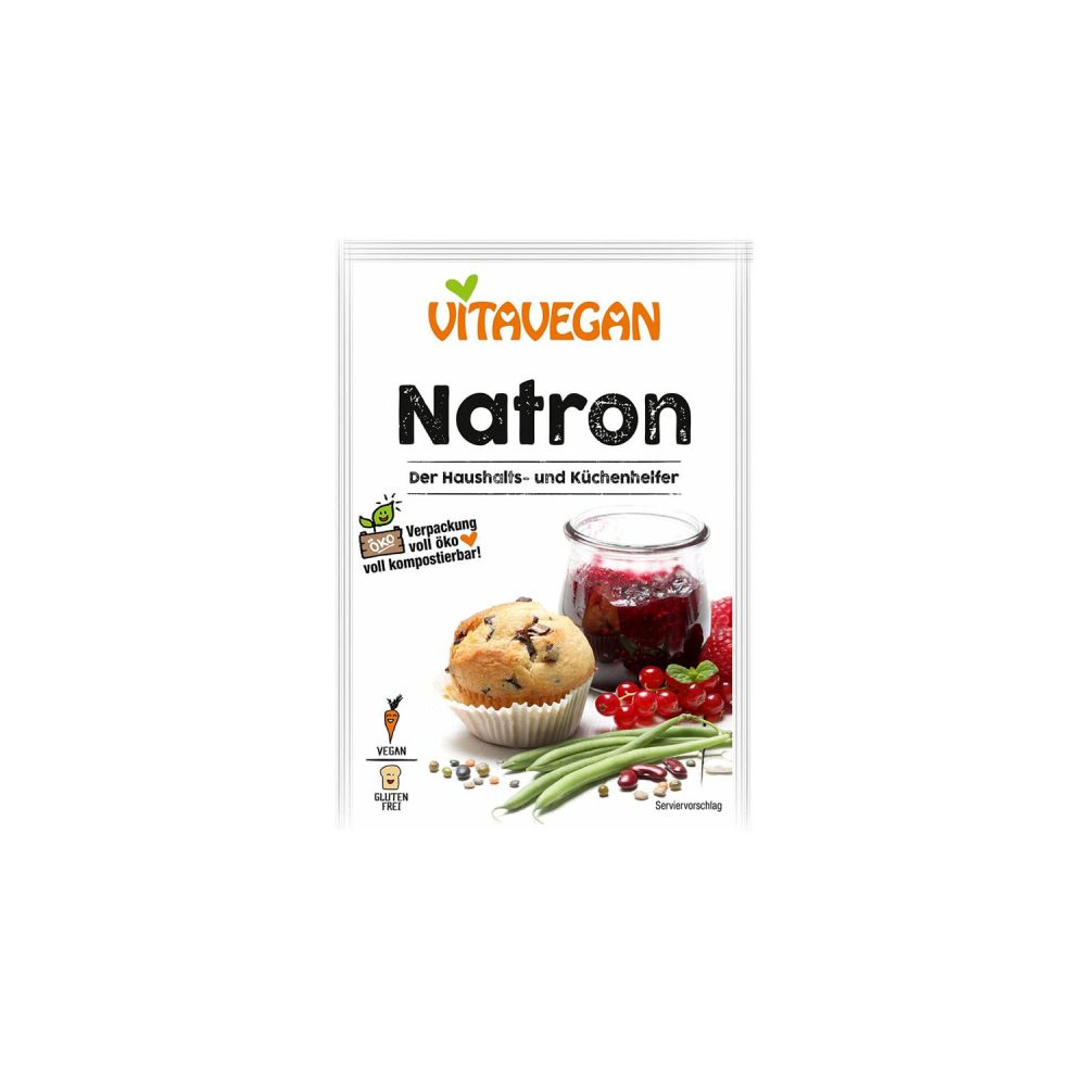 Bicarbonato de sodio (natrón) s/g Biovegan Nueva Versión sobre 20 g