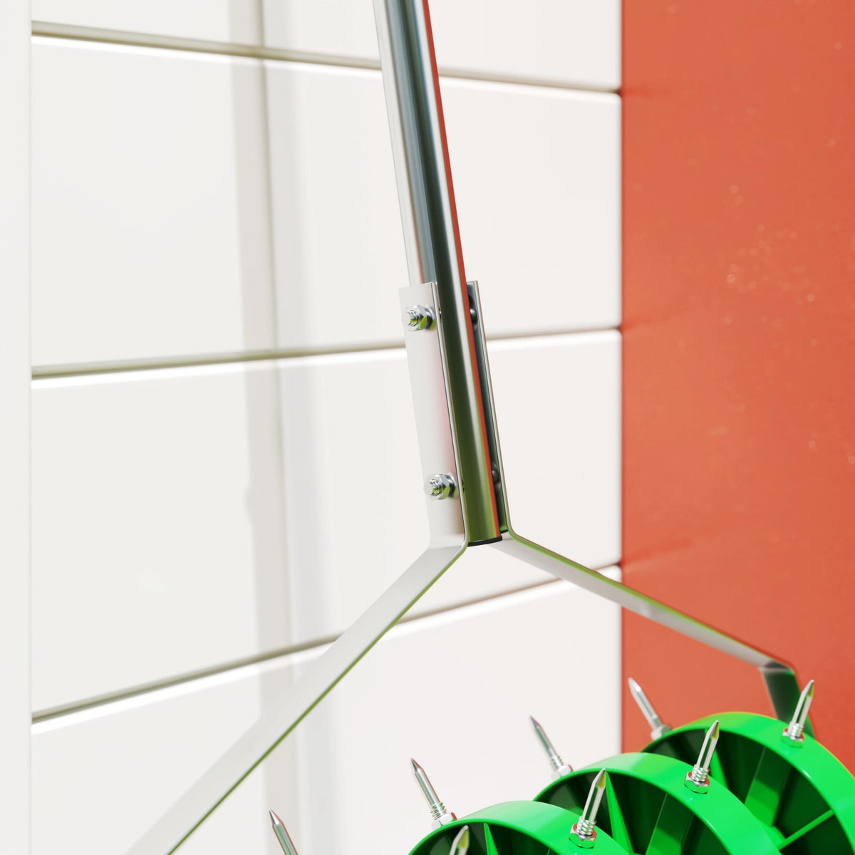 Aireador De Césped Outsunny Acero Galvanizado, Pp Verde Oscuro 45x21x140 Cm 84h-365v00dg_4