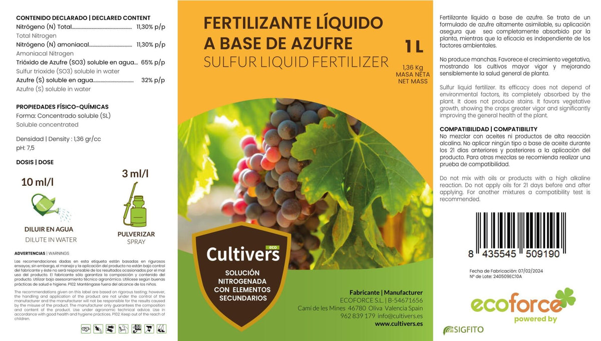 Azufre Sistémico Cultivers 2x1_2