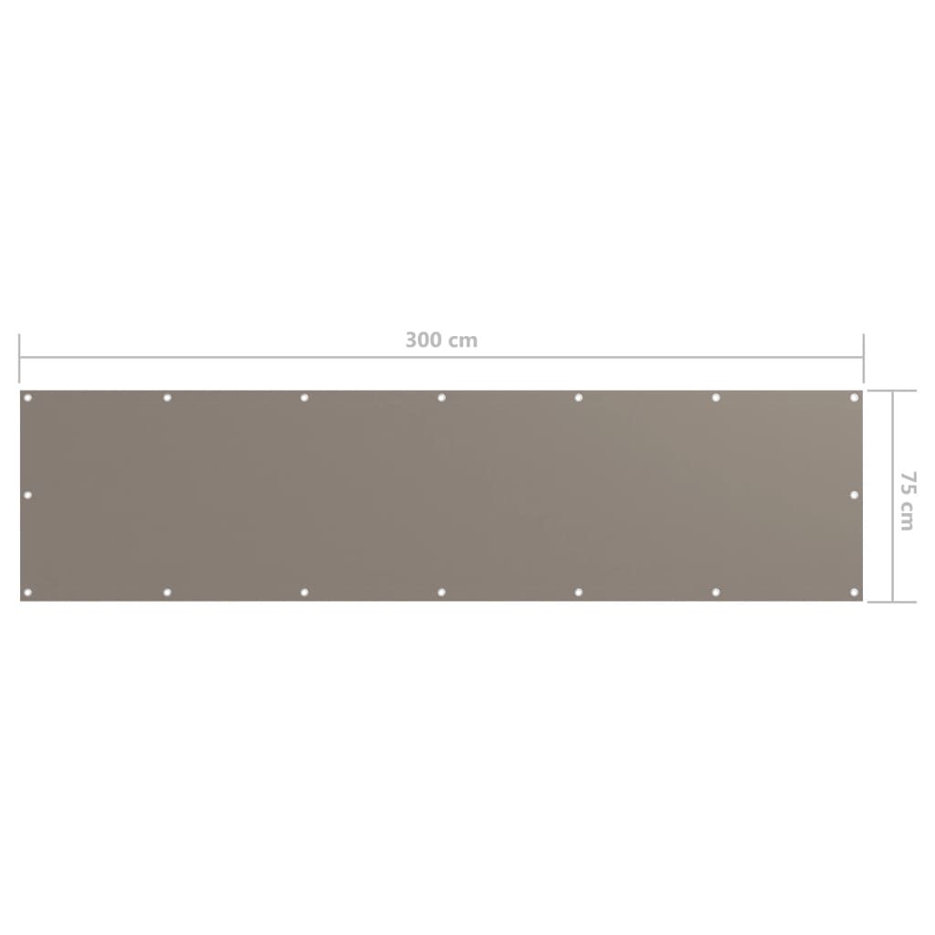 Vidaxl Toldo Para Balcón De Tela Oxford Gris Taupe 75x300 Cm_2