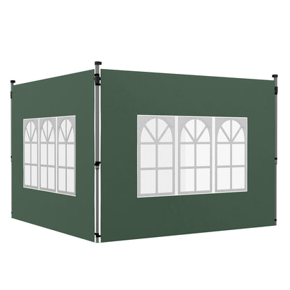 Paredes Laterales Carpa Outsunny Tela Oxford Verde 295x195 Cm_0