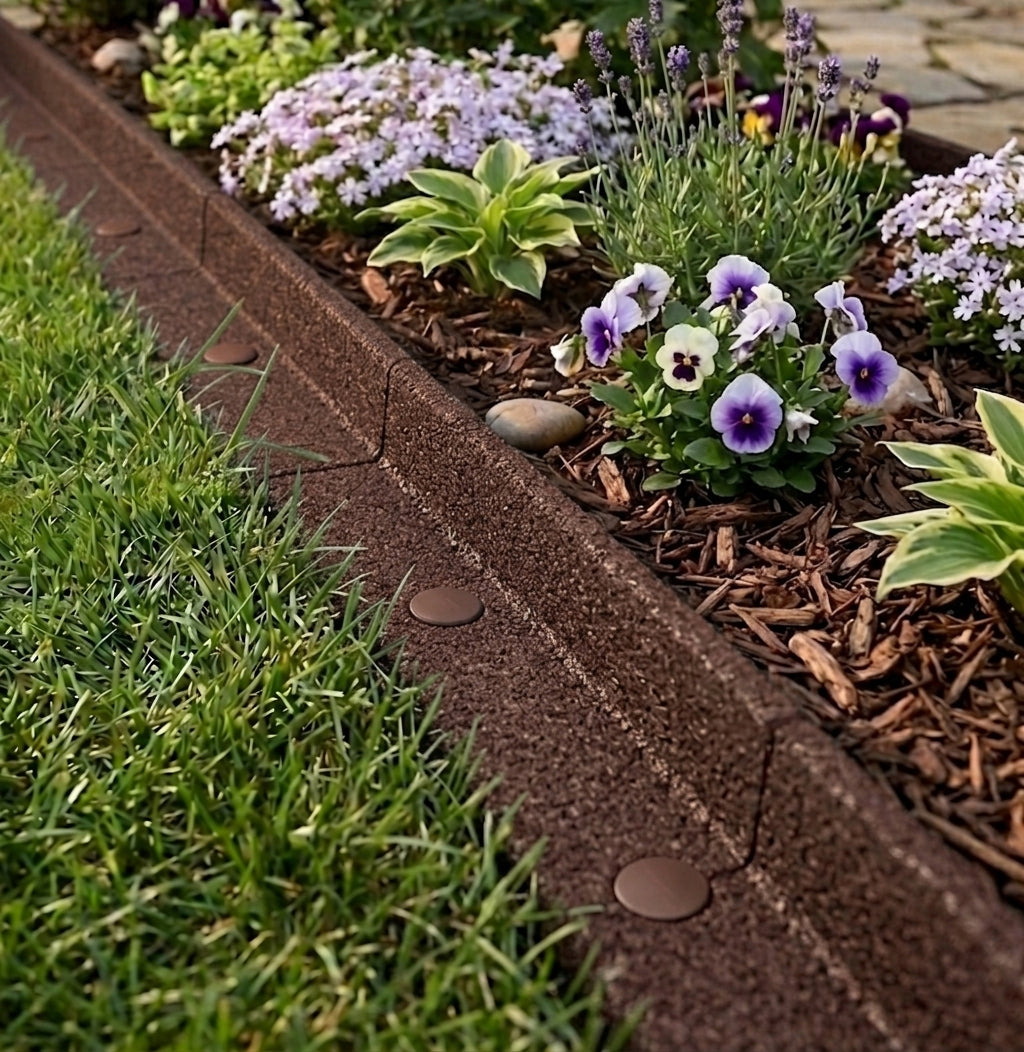 Bordura Flexible Para Jardín 12m Con Mazo – Marrón_3