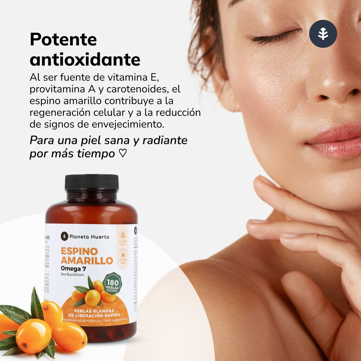 Pack 2x Omega 7 Espino Amarillo Planeta Huerto 180 Perlas