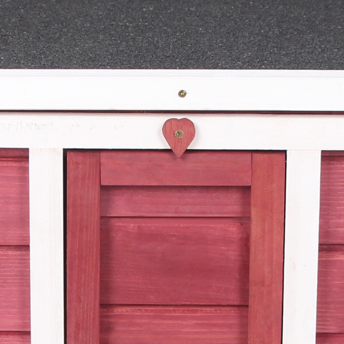 Conejera De Madera Exterior Techo Abatible Pawhut 42x51x43 Cm Rojo_3