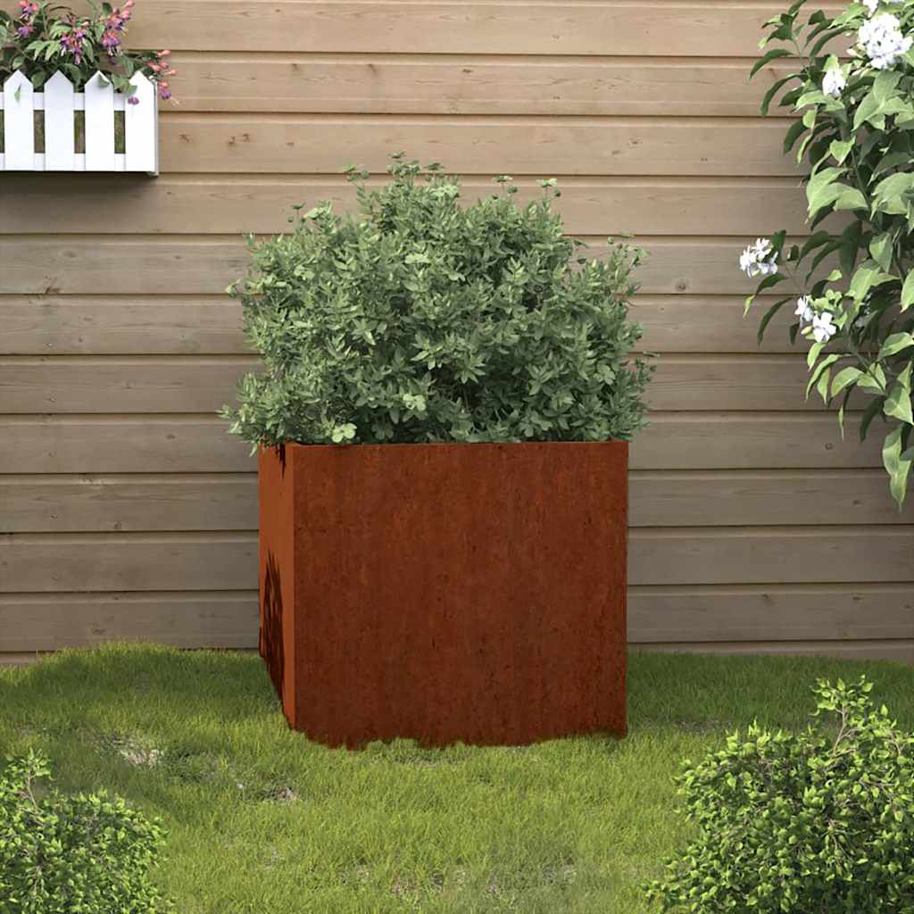 Jardinera De Acero Corten 32x30x29 Cm_1