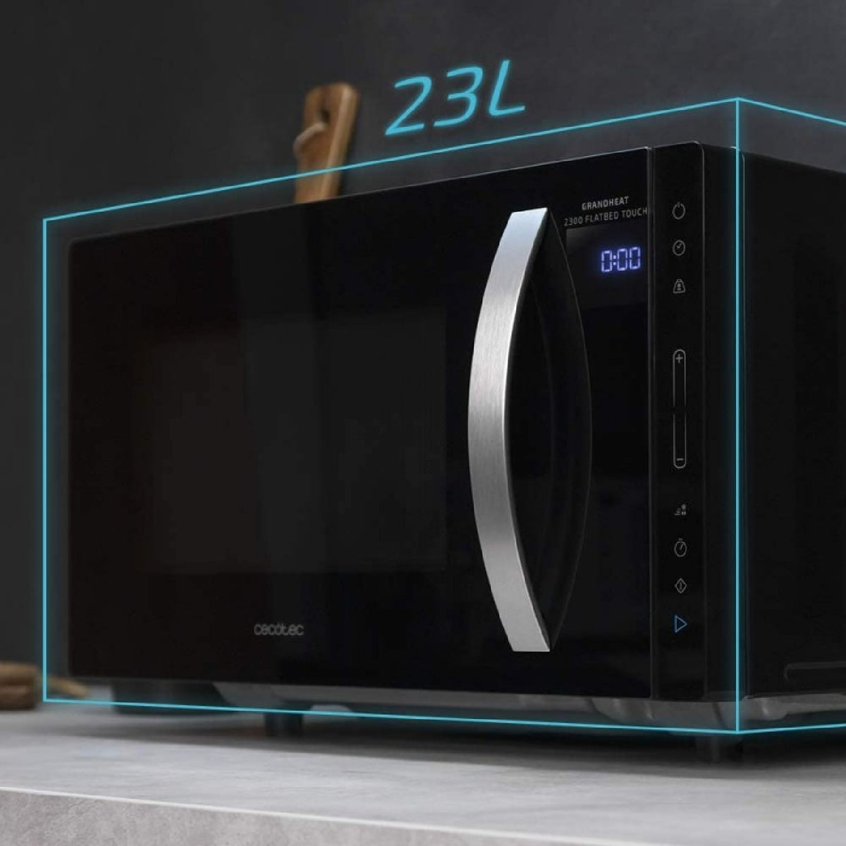 Microondas Sin Plato Grandheat 2300 Flatbed Touch Black. Capacidad 23 Litros, Potencia 800 W, 8 Funciones Preconfiguradas, Temporizador Hasta 95 Min_2