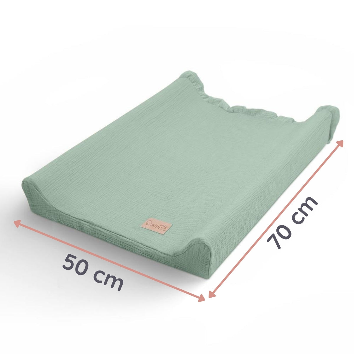 Funda De Cambiador Muselia Algodón 100% Cotton Color Salvia_5