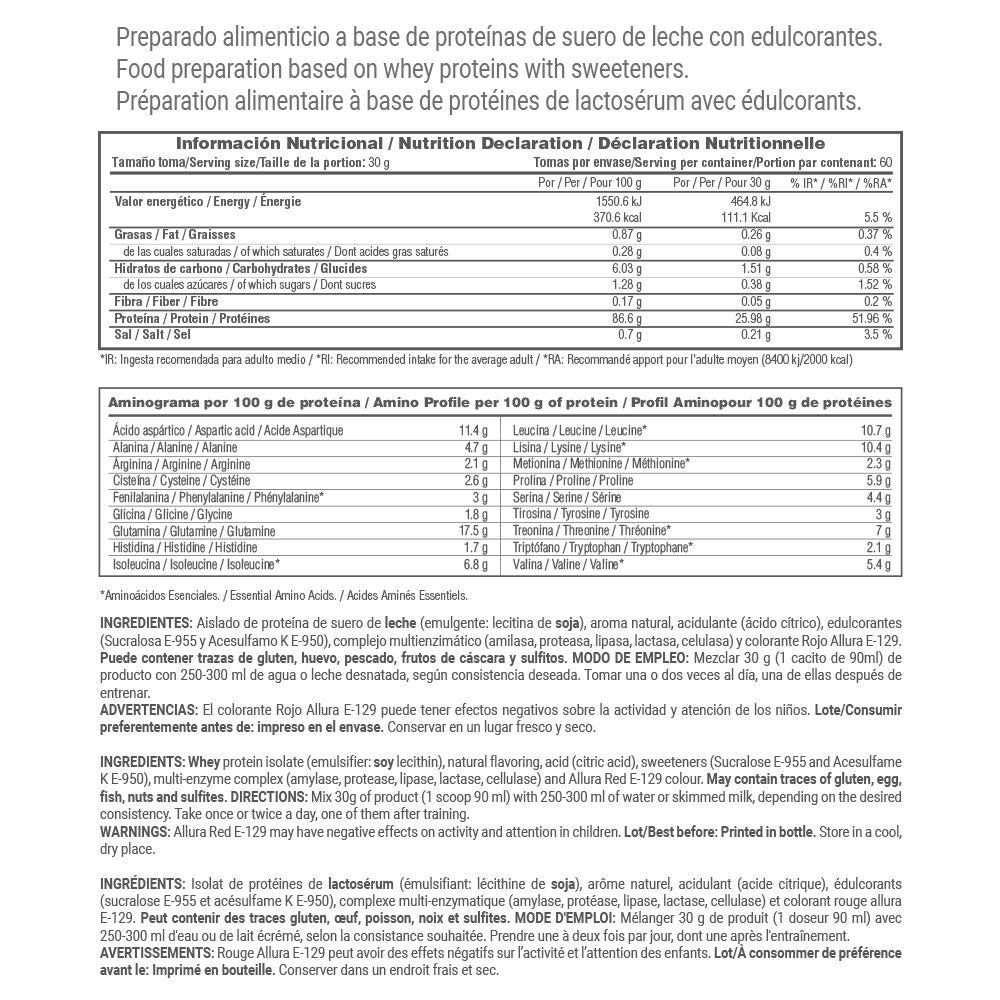 Isolate 90 Cfm - 1,8 Kg - Sueño De Fresa (strawberry Dreams) - Aumenta La Masa Muscular - Masmusculo_4