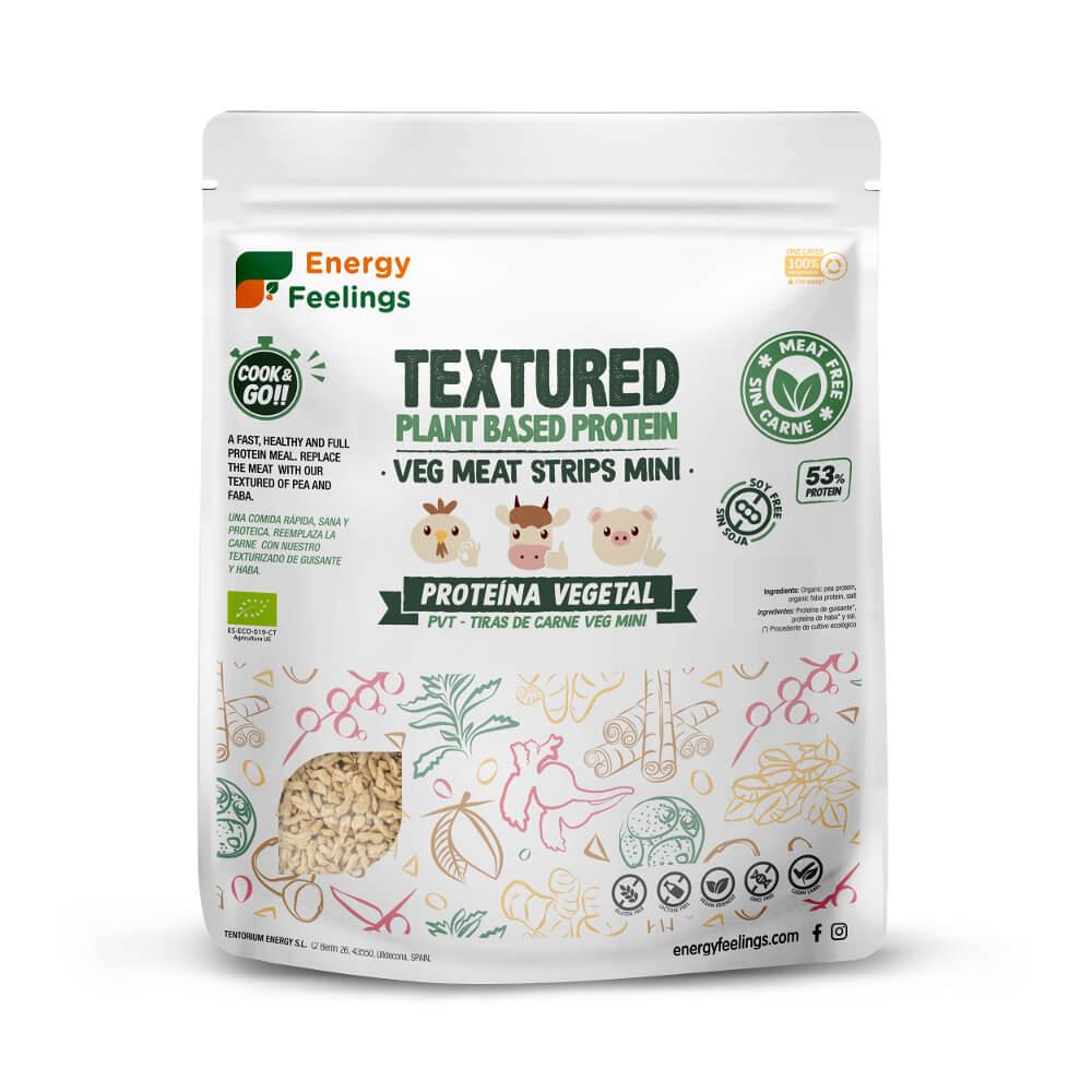 PVT - TIRAS DE CARNE VEG. MINI ECO:  Energy Feelings  400 g