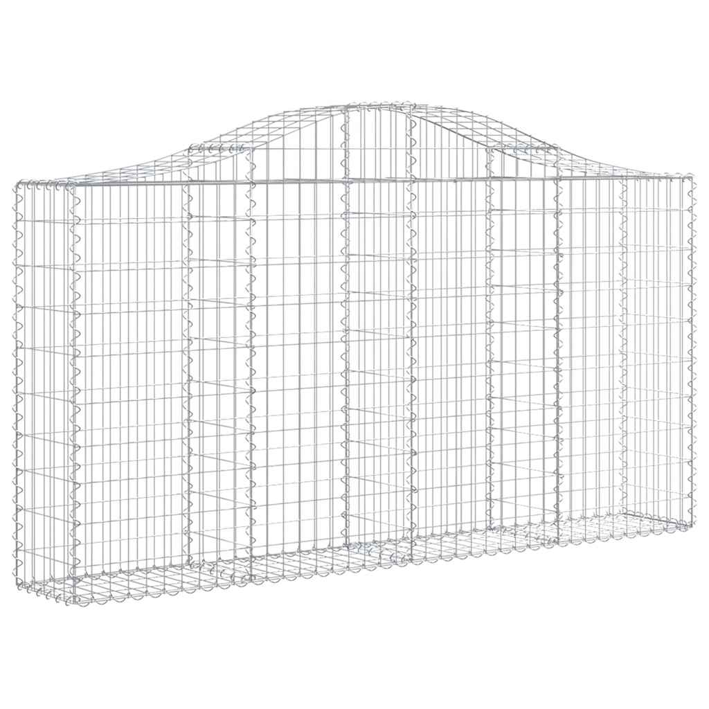 Cestas De Gaviones 12 Uds Forma Arco Hierro 200x30x100/120 Cm_2