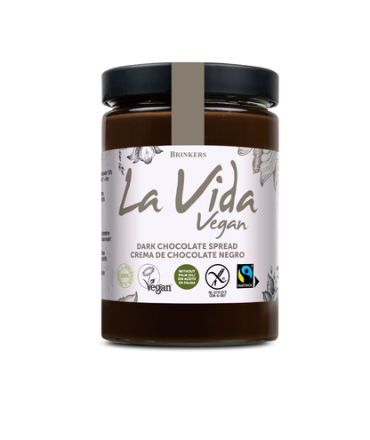 Crema de Chocolate Negro Vegano Sin Gluten La Vida Vegan, 600 g