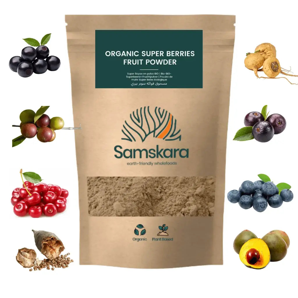 Superfrutos Rojos En Polvo Bio - 300g (2 X 150g Envases Retail) | Fruta Deshidratada Ecológica, Snack Vegano Natural_0