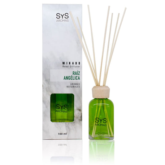 Ambientador Mikado Raíz Angélica Mármol SYS Aromas 100 ml | Aroma Herbal y Balsámico | Refrescante_0
