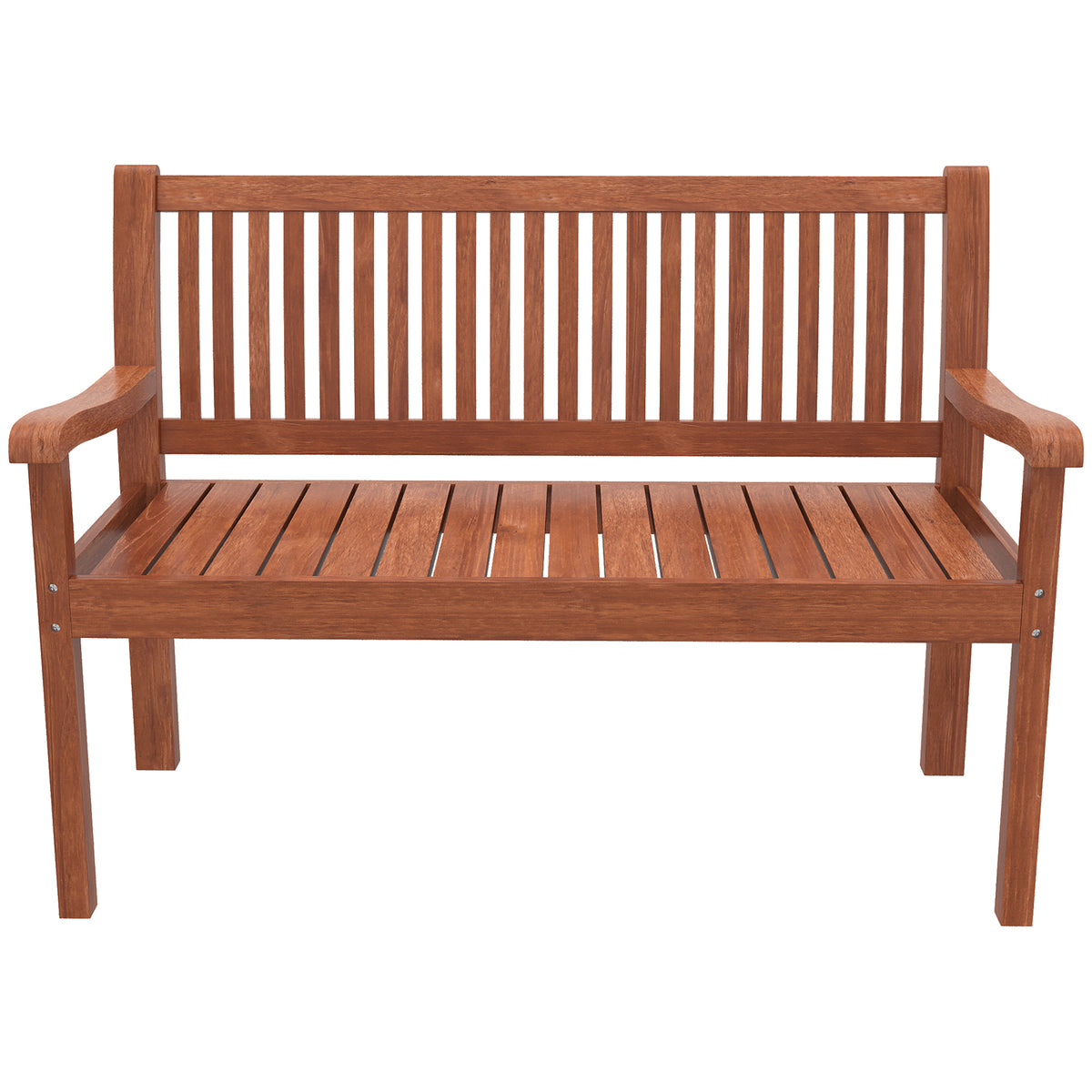 Banco De Jardín Outsunny Madera De Álamo Marrón 125x62x90 Cm_4