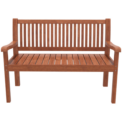 Banco De Jardín Outsunny Madera De Álamo Marrón 125x62x90 Cm_4