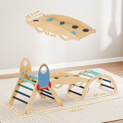 Triángulo De Escalada Aiyaplay Madera Contrachapada Azul 193x74.5x38 Cm 331-103v00bu_2