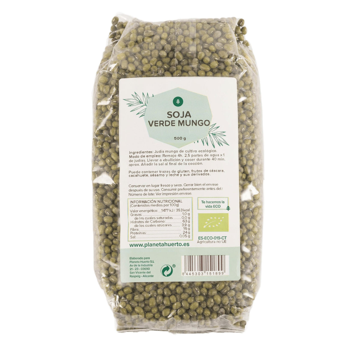 Soja verde mungo ECO Planeta Huerto 500 g