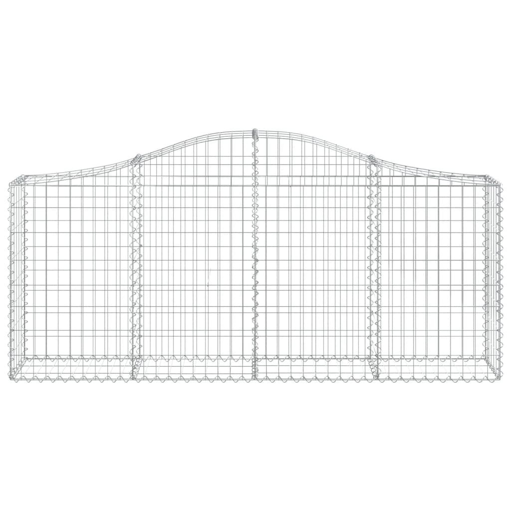 Cestas De Gaviones 15 Uds Forma De Arco Hierro 200x30x80/100 Cm_3