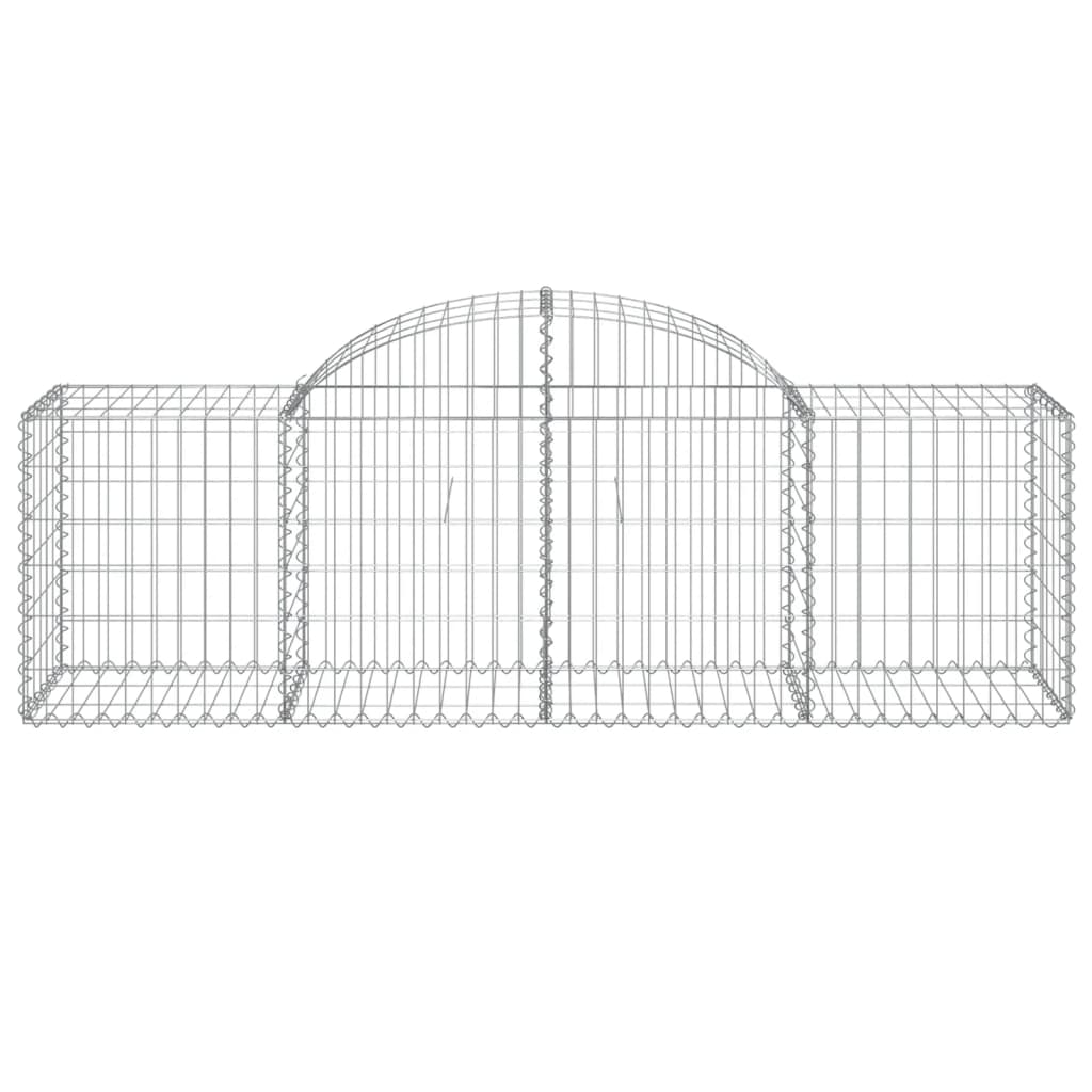 Cestas De Gaviones 10 Uds Forma De Arco Hierro 200x50x60/80 Cm_3