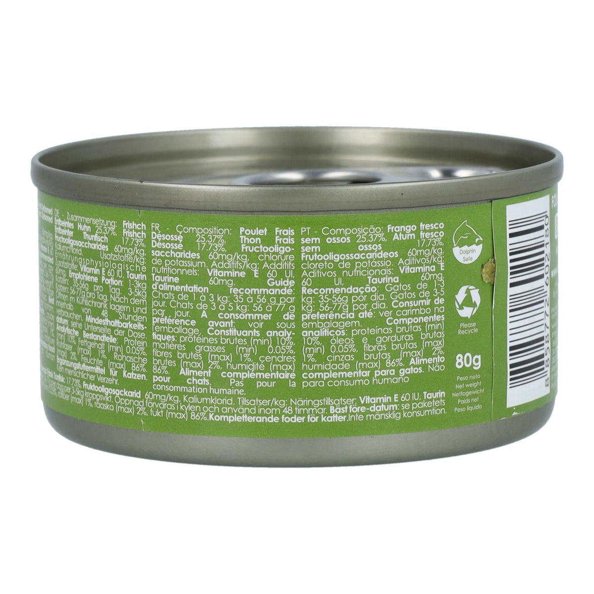 Kit Cat Lata Toppers - Pollo & Atún 80 g Comida húmeda para gatos en gelatina
