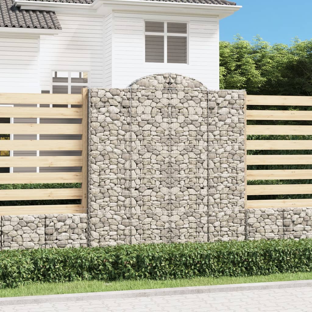 Cestas De Gaviones 5 Uds Forma De Arco Hierro 200x30x220/240 Cm_1
