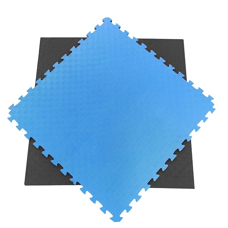 Artatami® Tatami Puzzle 1x1x20 mm Negro - Azul【1 Unidad】Gimnasios - Fitness - Pilates - Yoga_1