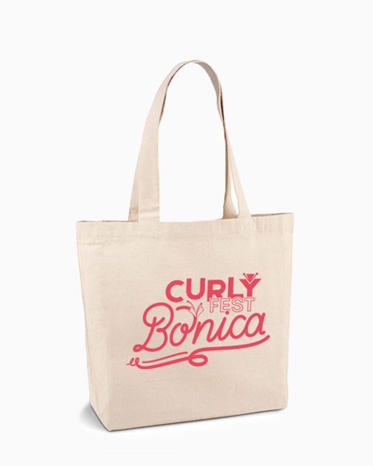 Bolsa Curly Fest - Bolsa De Algodón Grueso - Shopping Bag Bio Sakure_0
