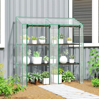 Invernadero De Jardín Outsunny Acero, Pe Transparente 143x46x151 Cm_4