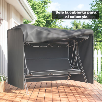 Funda Para Columpio Outsunny Tela Oxford Gris Oscuro 205x124x164 Cm_3