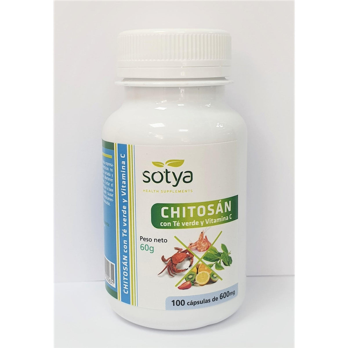 Chitosan + Te Verde + Vit.C  Sotya 100 Caps
