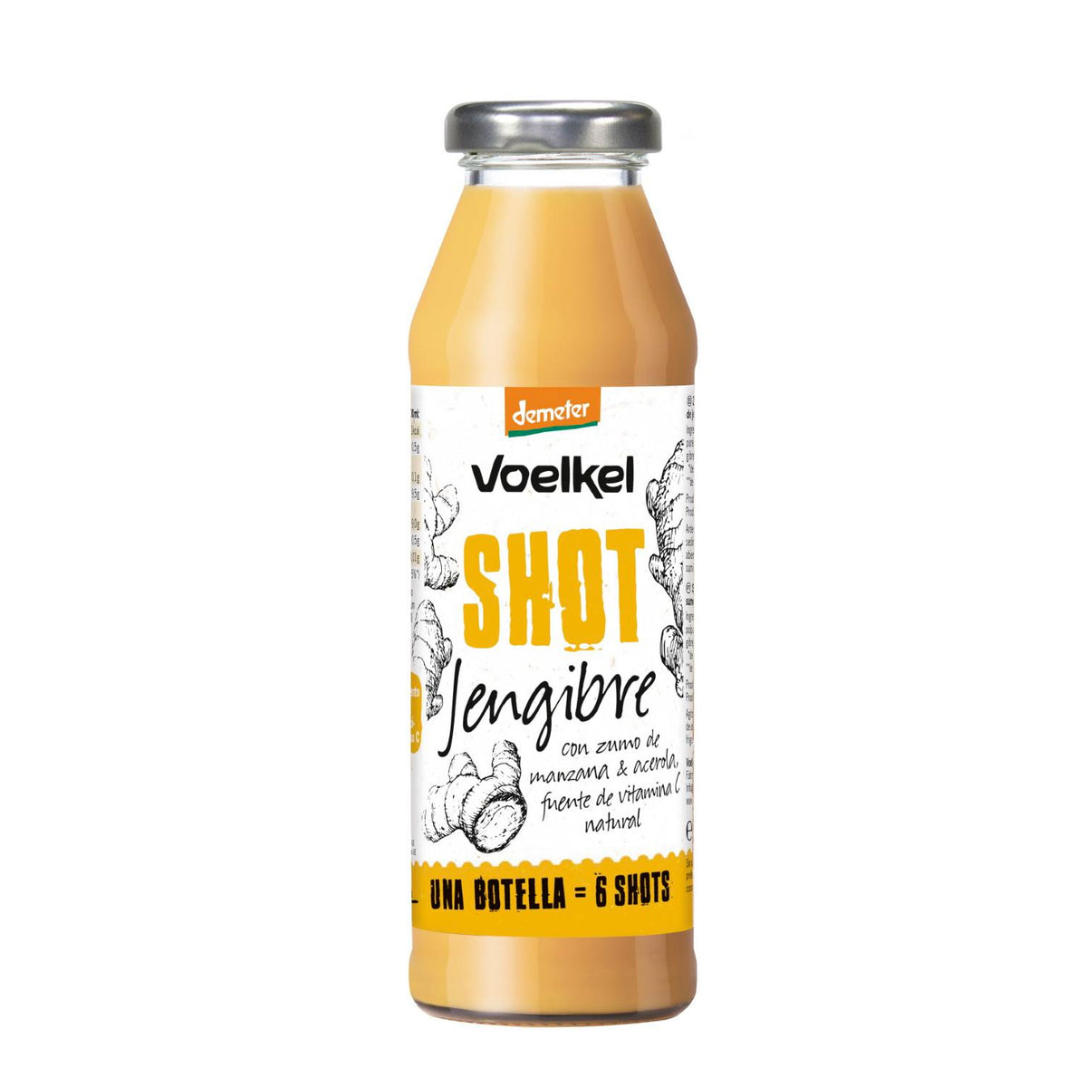 SHOT de Jengibre ( manzana, acerola,limón) Novedad Voelkel 280ml