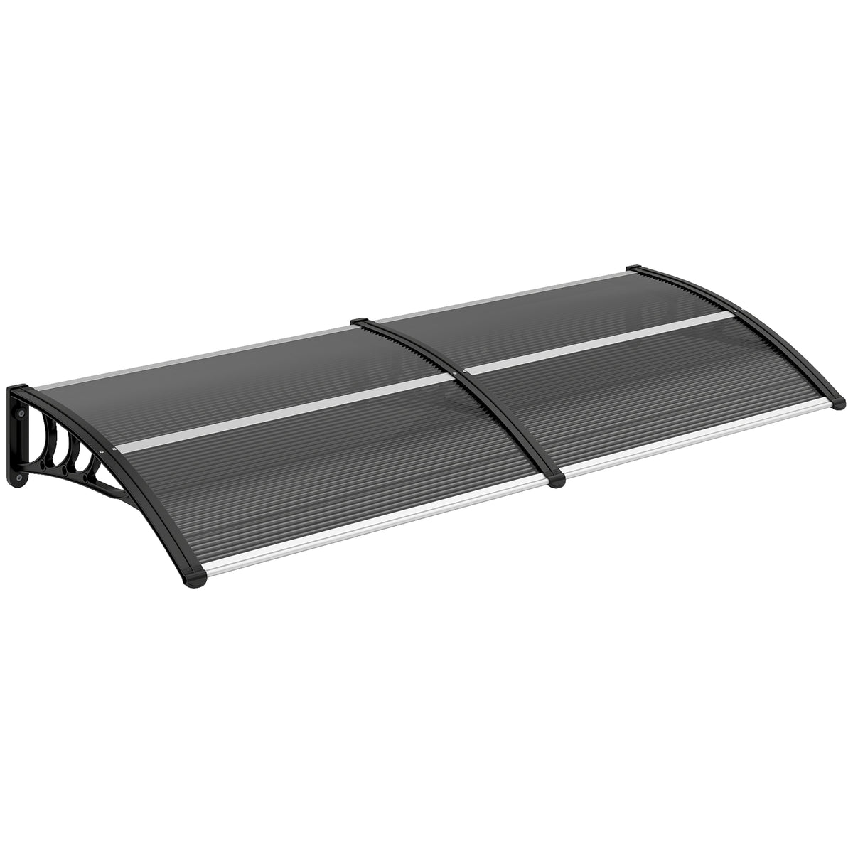 Marquesina Exterior Outsunny Policarbonato Negro 196x75x23 Cm_0