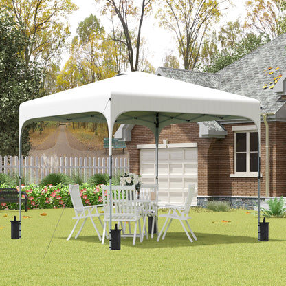 Cenador Plegable Protección Uv 50+ Outsunny 2,5x2,5x2,68 M Blanco_1