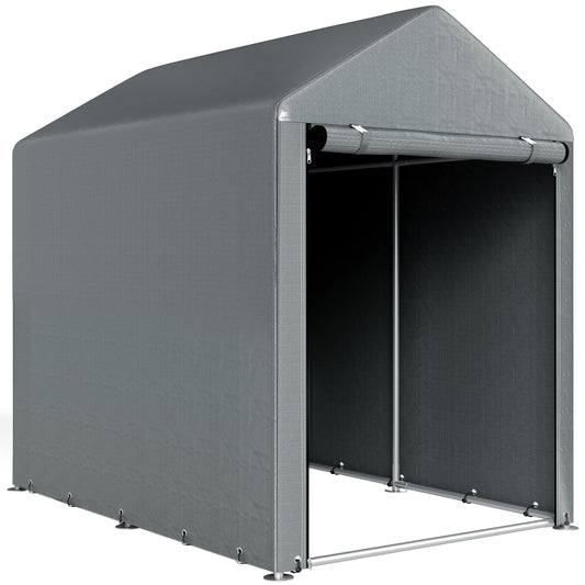 Outsunny Carpa Para Herramientas De Jardinería 1,2x1,8x1,65 M Gris Oscuro_0