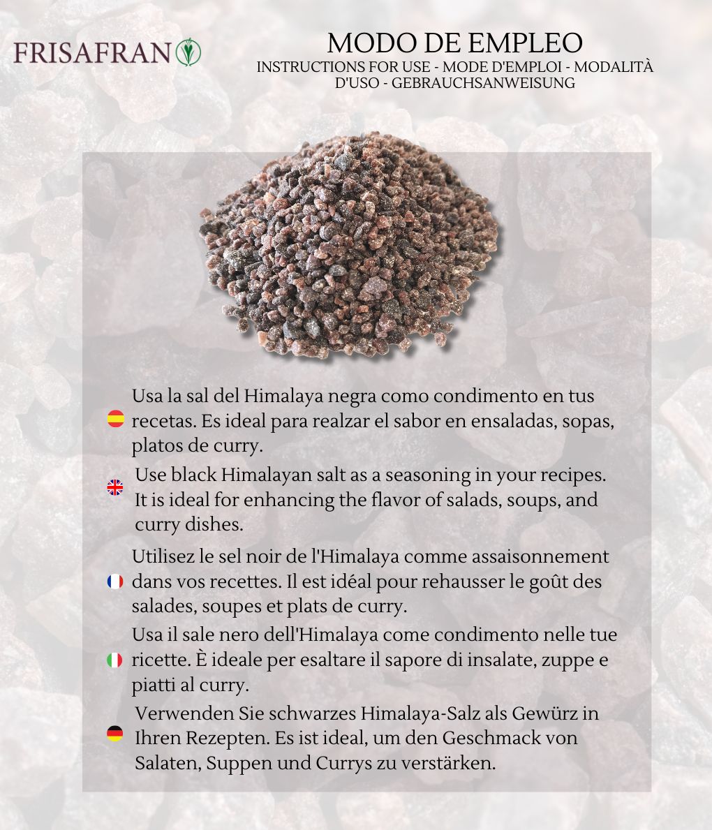 Sal Negra Del Himalaya Gruesa - Calidad Y Sabor | Frisafran 500 G_2